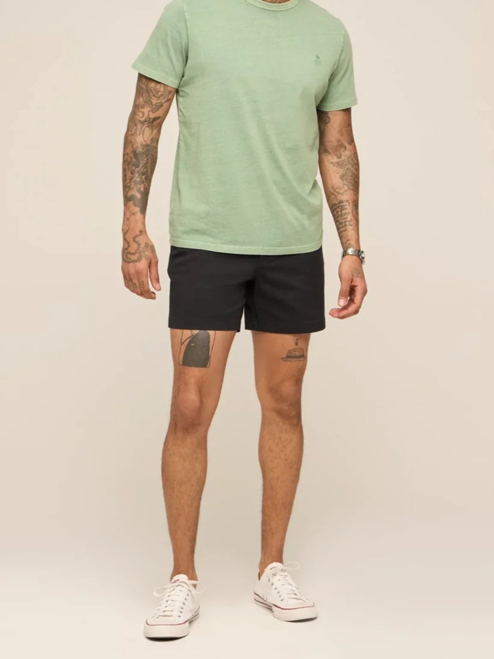 Chubbie’s Men's 5.5” Inseam Black Original Shorts w/ Elastic Waist